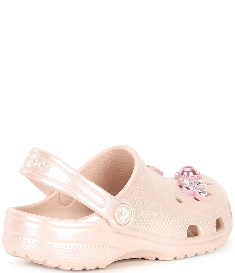 Crocs Girls' Classic Shimmer Gem Ornamented Clogs (Youth)