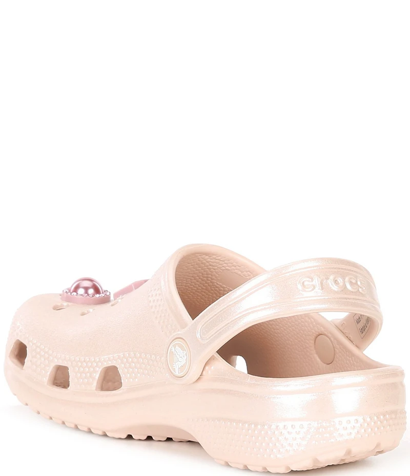 Crocs Girls' Classic Shimmer Gem Ornamented Clogs (Youth)