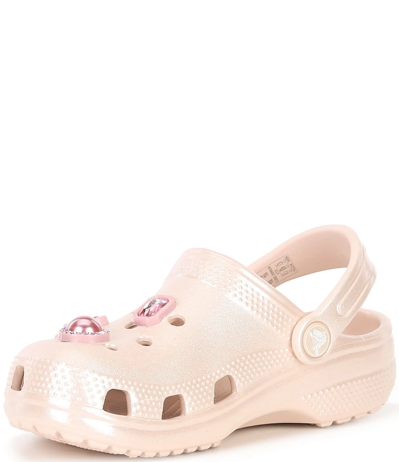 Crocs Girls' Classic Shimmer Gem Ornamented Clogs (Youth)