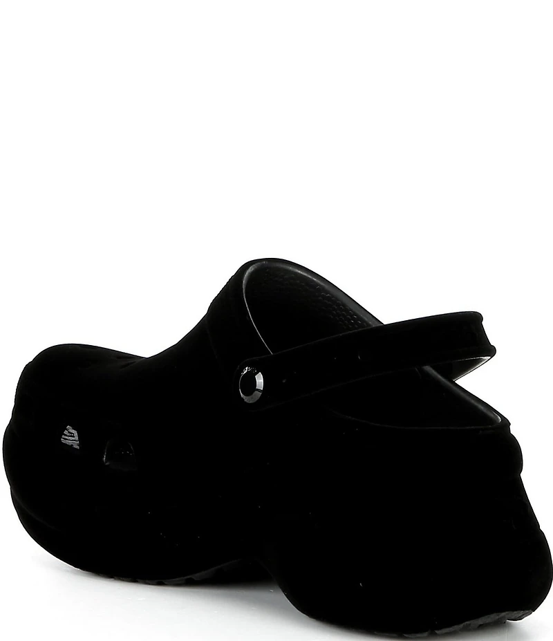 Crocs Women's Bae Velvet Platform Block Heel Clogs