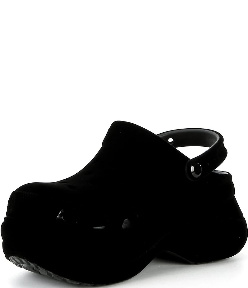 Crocs Women's Bae Velvet Platform Block Heel Clogs