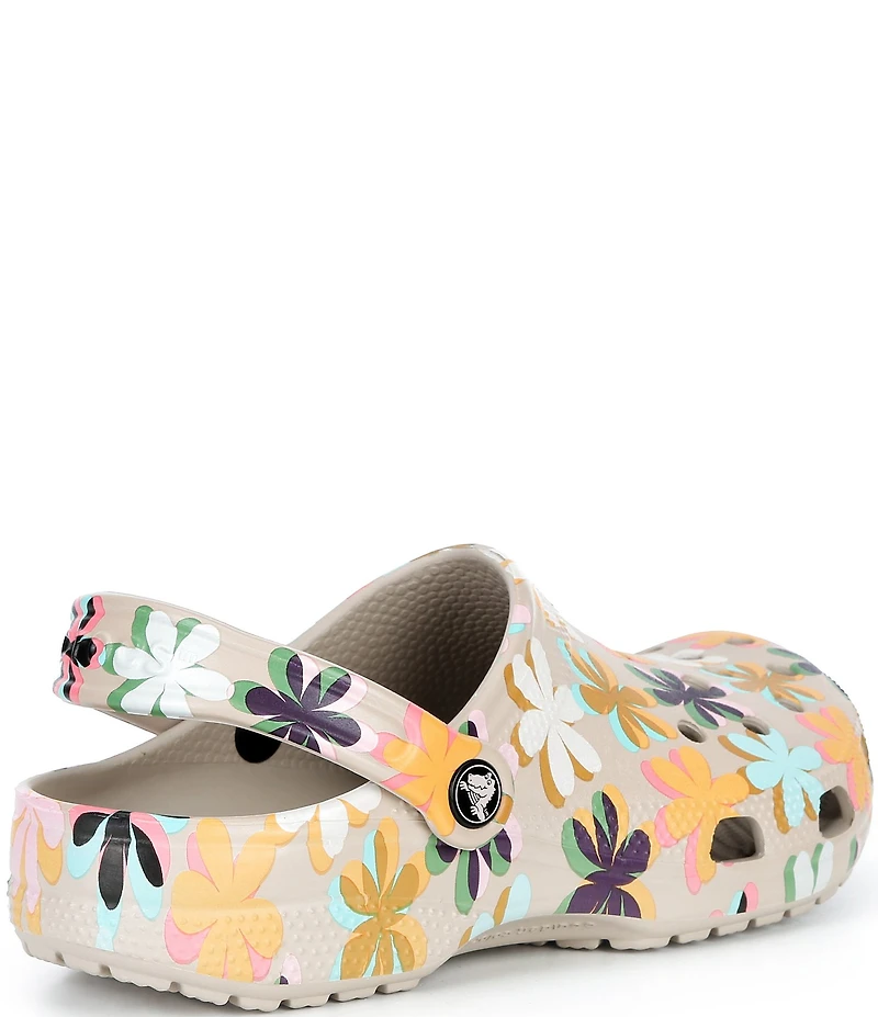 Crocs Women's Classic Graphic Floral Clogs