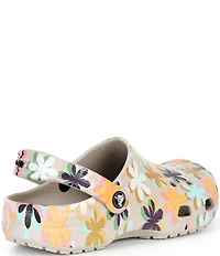 Crocs Women's Classic Graphic Floral Clogs