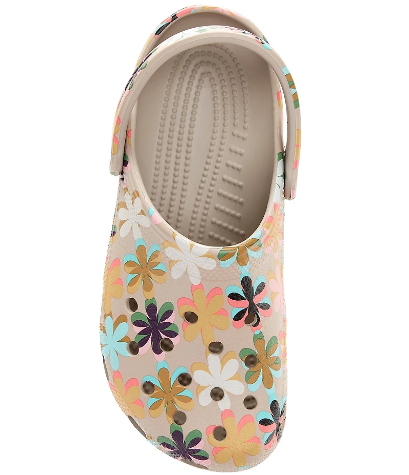 Crocs Women's Classic Graphic Floral Clogs