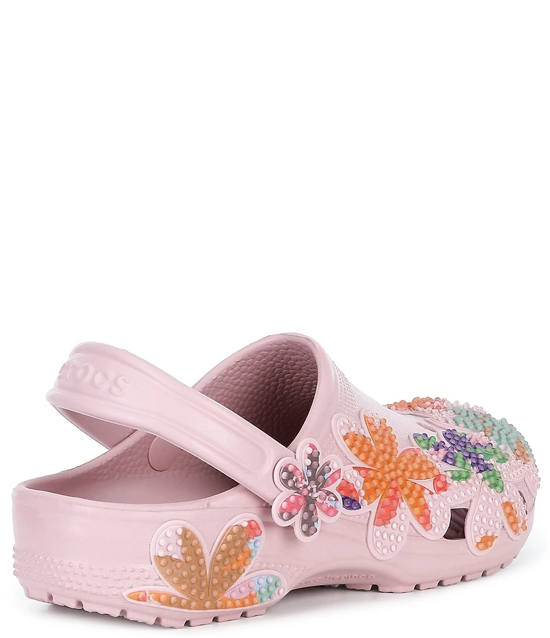 Crocs Women's Classic Graphic Flower Clogs