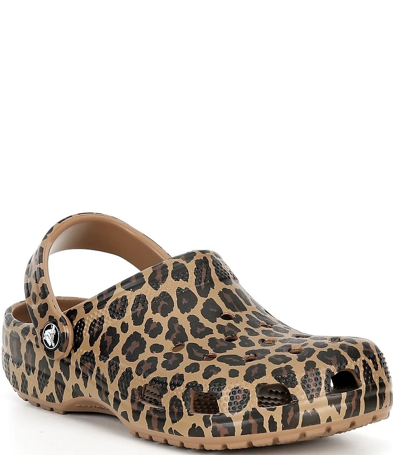 Crocs Women's Classic Leopard Print Clogs