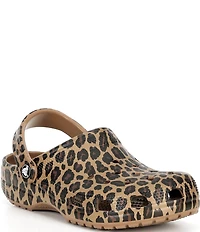 Crocs Women's Classic Leopard Print Clogs