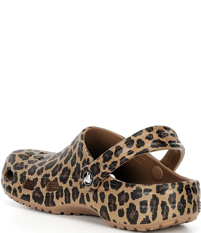 Crocs Women's Classic Leopard Print Clogs