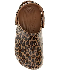 Crocs Women's Classic Leopard Print Clogs