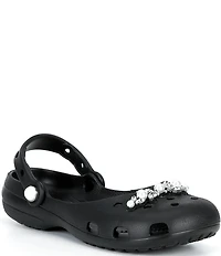 Crocs Women's Classic Pearl Embellished Ballet Clogs