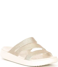 Crocs Women's Getaway Glitter Strappy Platform Slide Sandals