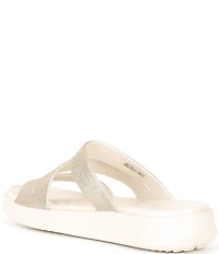 Crocs Women's Getaway Glitter Strappy Platform Slide Sandals