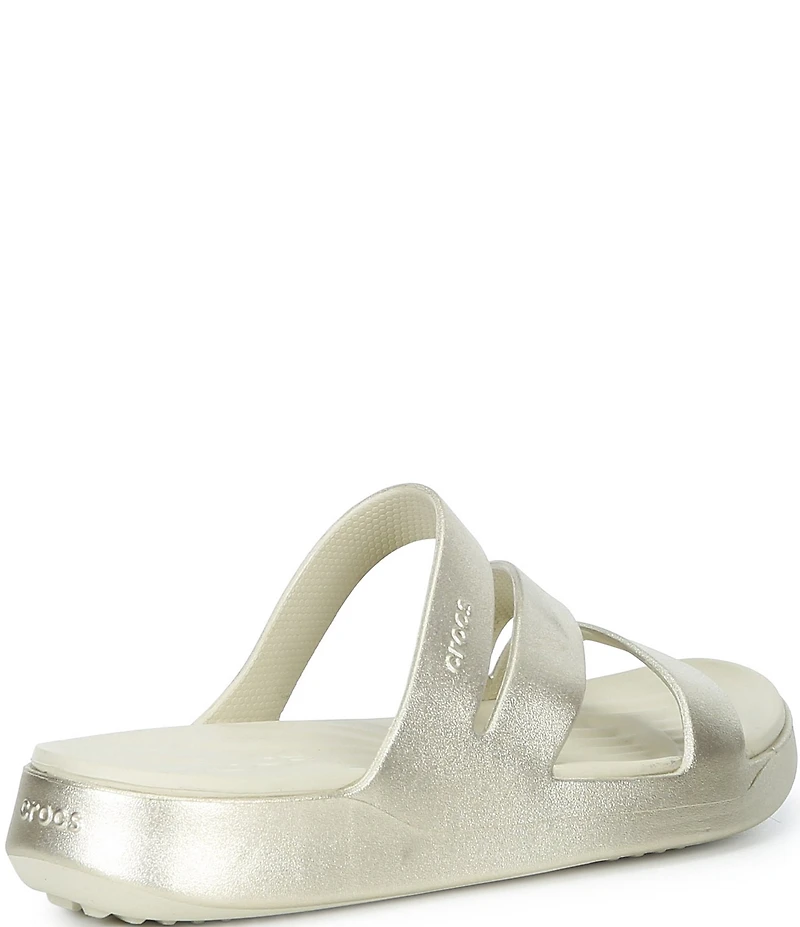 Crocs Women's Getaway Metallic Strappy Platform Slide Sandals