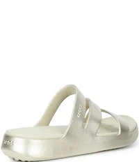 Crocs Women's Getaway Metallic Strappy Platform Slide Sandals