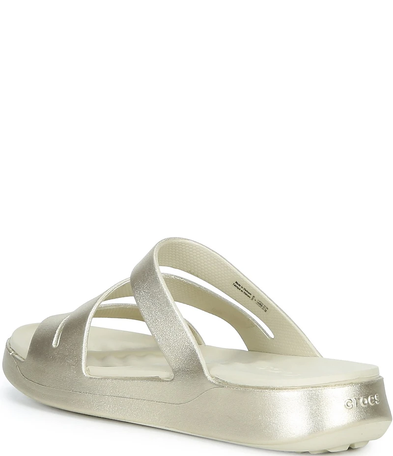 Crocs Women's Getaway Metallic Strappy Platform Slide Sandals
