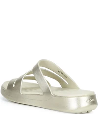 Crocs Women's Getaway Metallic Strappy Platform Slide Sandals