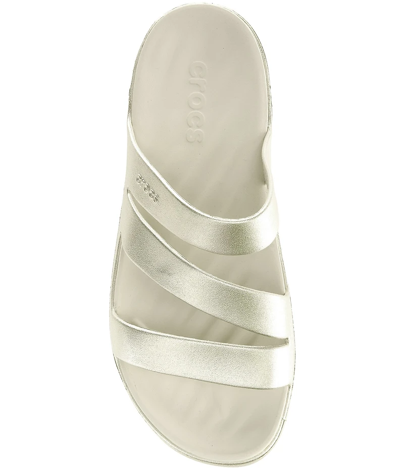 Crocs Women's Getaway Metallic Strappy Platform Slide Sandals