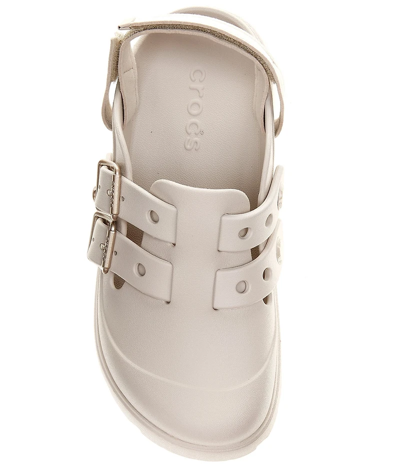 Crocs Women's Loaferette EVA Hook-and-Loop Platform Clogs