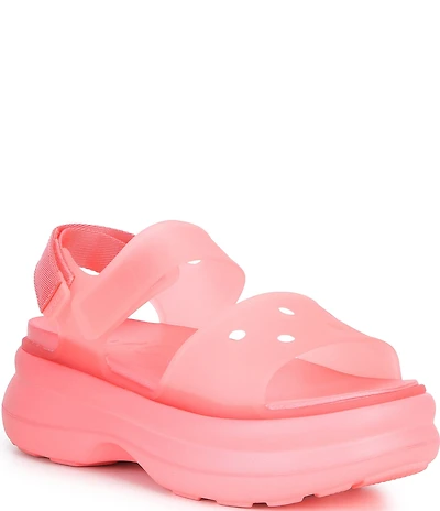 Crocs Women's Soho Frosted Y Strap Platform Sandals