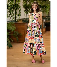 CROSBY by Mollie Burch Arlo Crew Neckline Sleeveless Maxi Dress