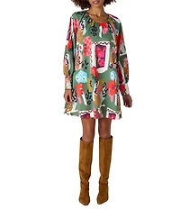 CROSBY by Mollie Burch Bentley Long Sleeve Crew Neck Mini Dress