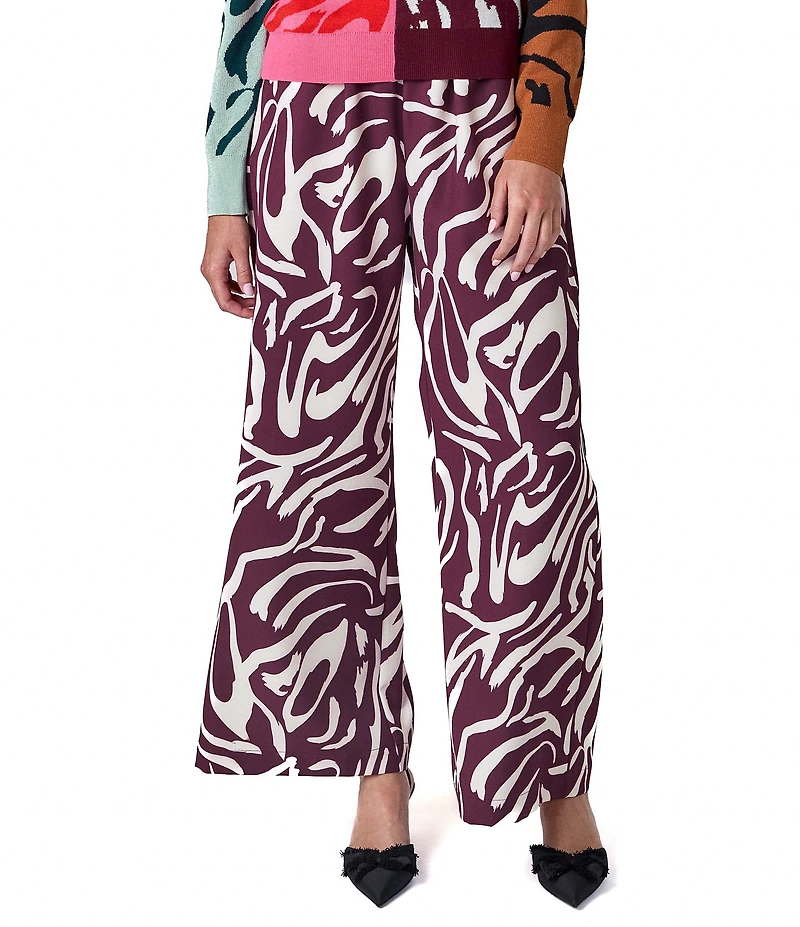 CROSBY by Mollie Burch Jasper Zebra Print Wide Leg Pants