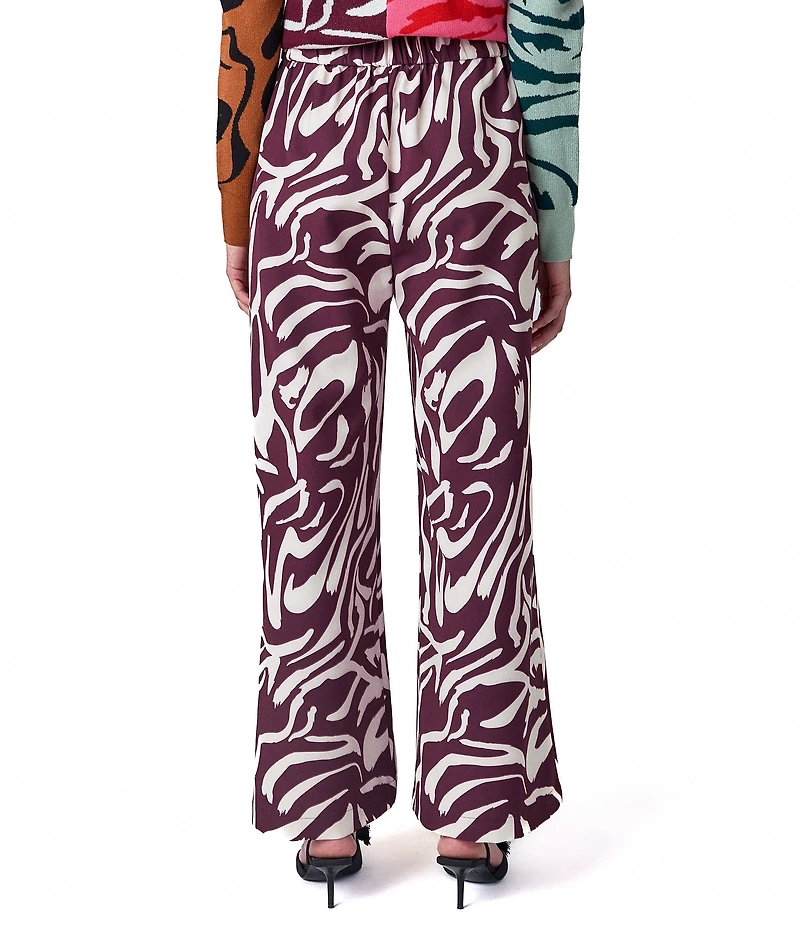 CROSBY by Mollie Burch Jasper Zebra Print Wide Leg Pants