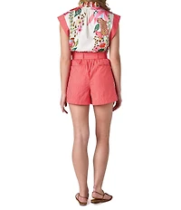 CROSBY by Mollie Burch Lettie Belted High Rise Pleated Shorts