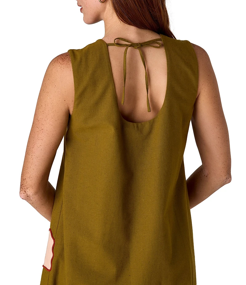 CROSBY by Mollie Burch Owens Palm Tree Shift Maxi Dress