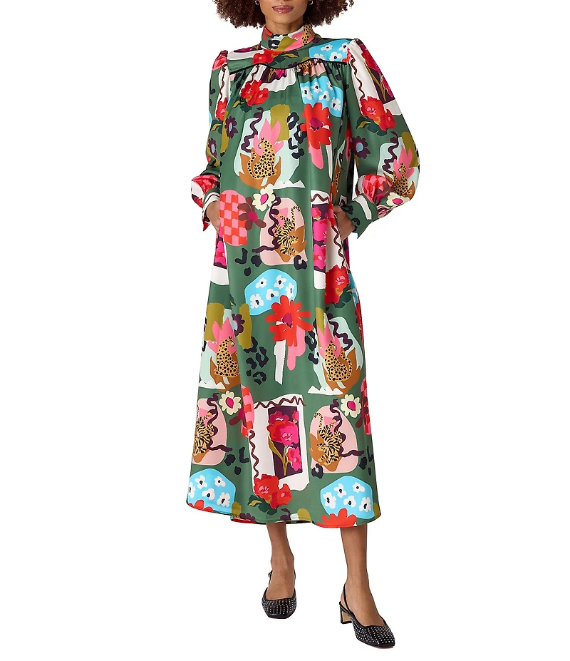 CROSBY by Mollie Burch Ryder Long Sleeve Midi Dress