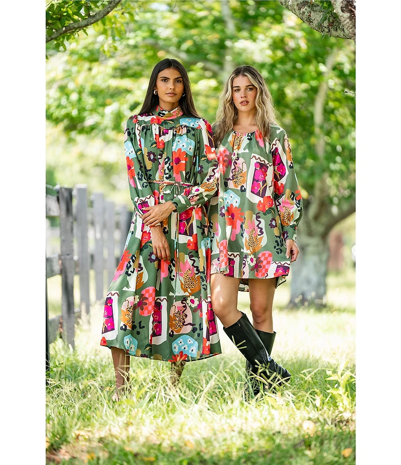 CROSBY by Mollie Burch Ryder Long Sleeve Midi Dress