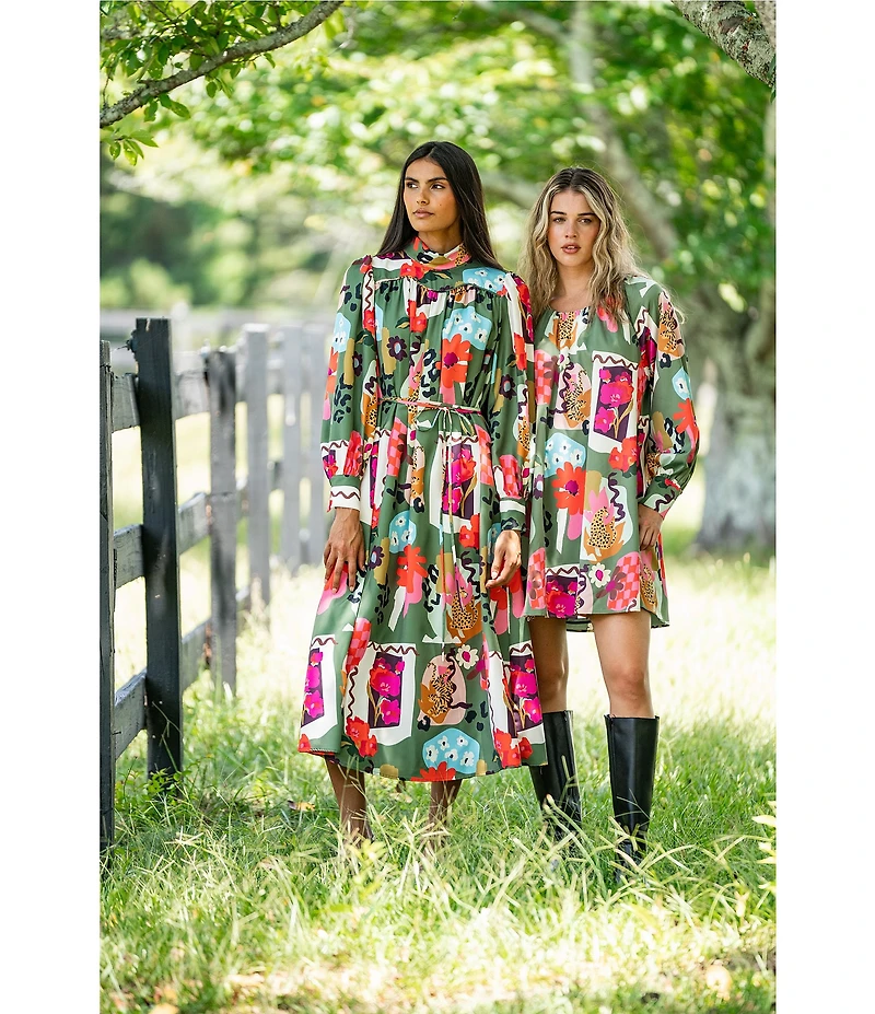 CROSBY by Mollie Burch Ryder Long Sleeve Midi Dress