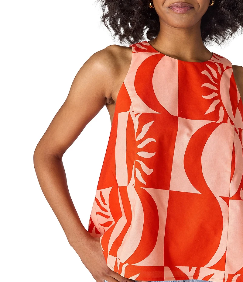 CROSBY by Mollie Burch Wynne Printed Crew Neck Coordinating Racerback Tank