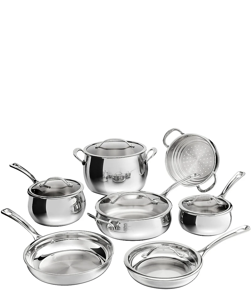 Cuisinart 12-Pc PureClad Triple-Ply Stainless Steel Cookware Set