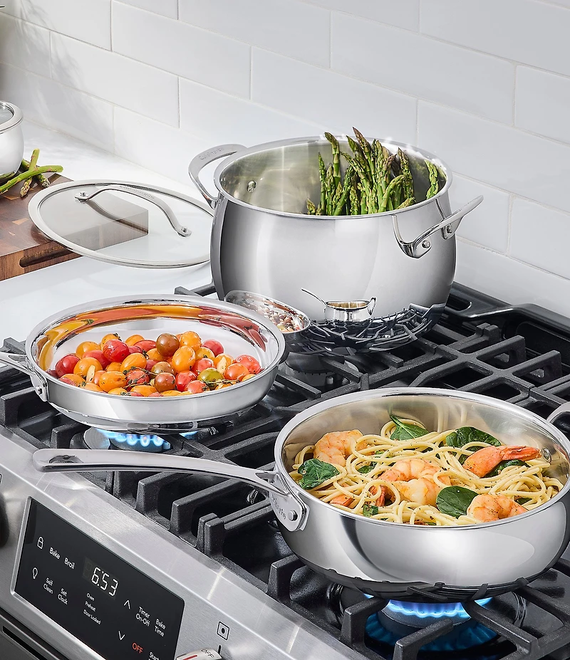 Cuisinart 12-Pc PureClad Triple-Ply Stainless Steel Cookware Set