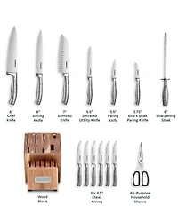 Cuisinart 15-Piece Classic Hammered Cutlery Set