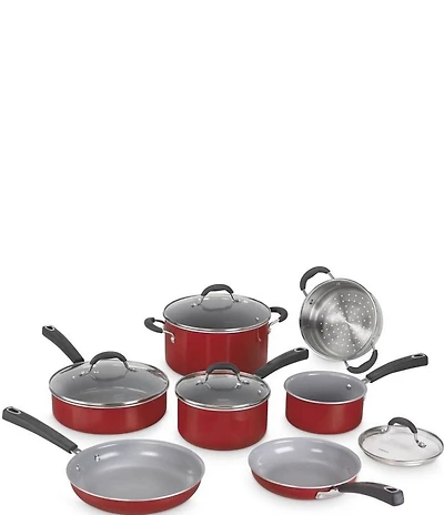 Cuisinart Ceramica XT Nonstick 11-Piece Red Cookware Set