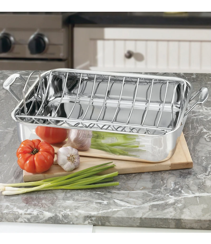 Cuisinart Chef's Classic Stainless 16#double; Roasting Pan with Rack