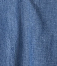 Current Air Coordinating Chambray V-Neck Short Sleeve Pullover Blouse