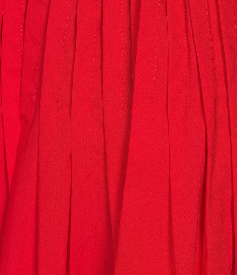 Current Air Coordinating Cotton Poplin Pintuck A-Line Midi Skirt