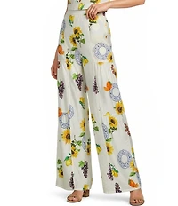 Current Air Coordinating Fruit Print Tiered Wide Leg Pants