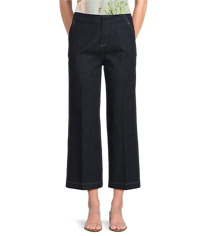 Current Air Cotton Denim Wide Leg Pants