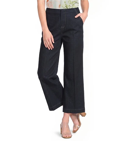 Current Air Cotton Denim Wide Leg Pants