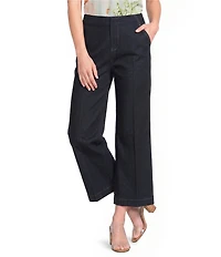 Current Air Cotton Denim Wide Leg Pants