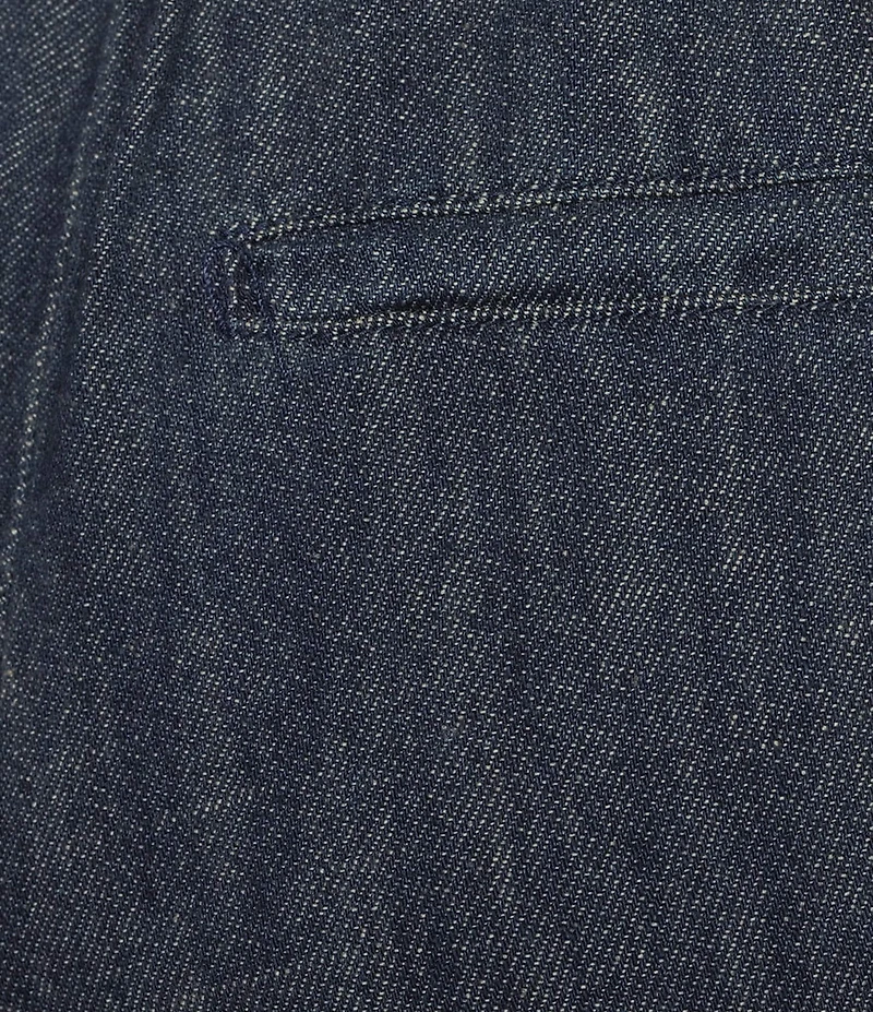 Current Air Dark Indigo Cotton Pleated Wide Leg Pants