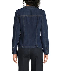 Current Air Floral Embroidered Denim Jacket