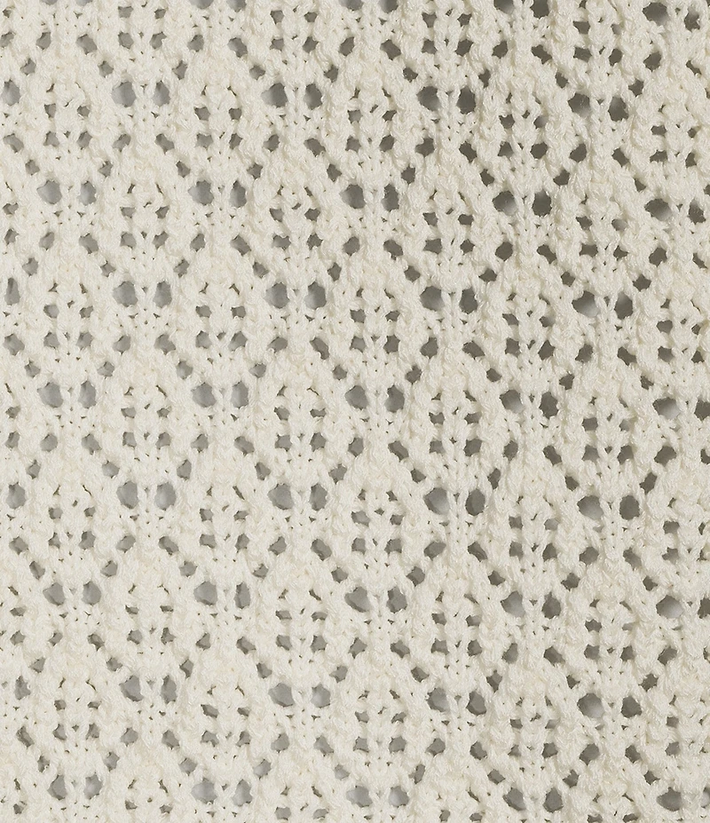 Current Air Lemon Patch Crew Neck Long Sleeve Button Front Cardigan