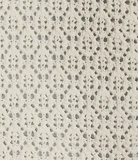 Current Air Lemon Patch Crew Neck Long Sleeve Button Front Cardigan