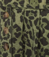 Current Air Leopard Print A-Line Skirt
