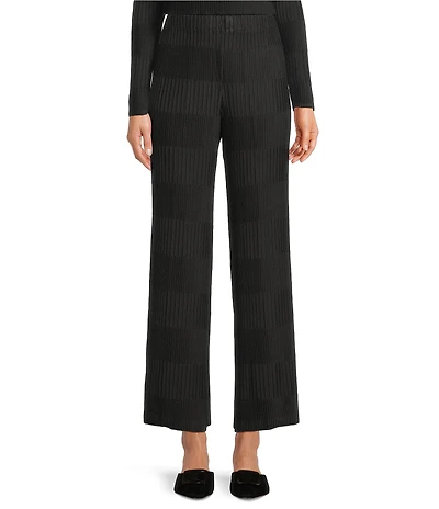 Current Air Novelty Pleated Straight Leg Pants